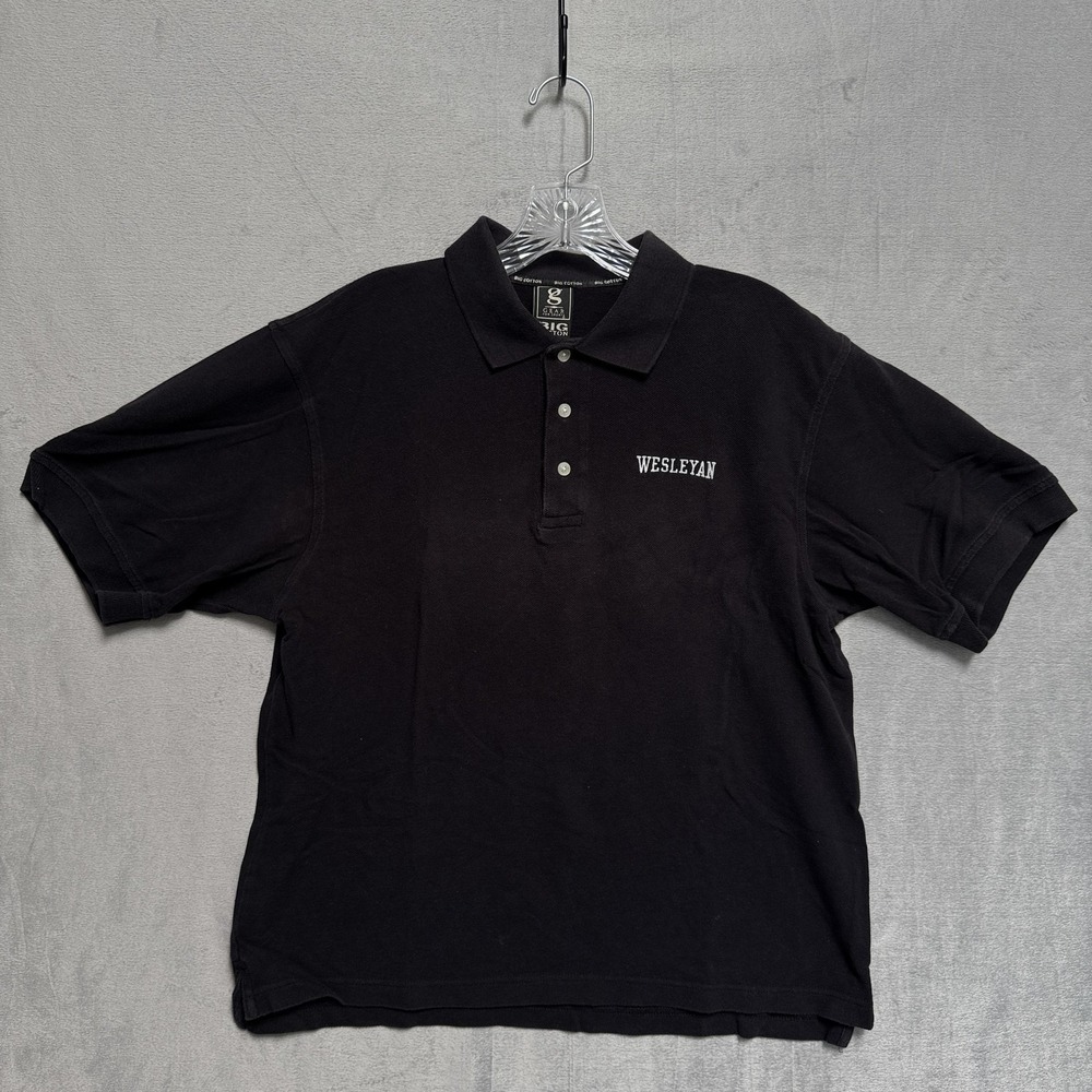 Gear For Sports Polo Shirt Mens Small Black Wesleyan Big Cotton College